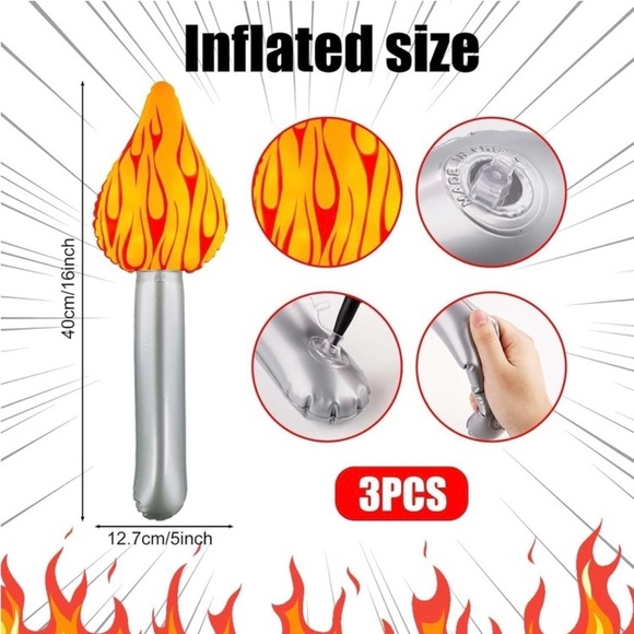 Inflatable Flame Torch Decorations - Picture 2 of 3